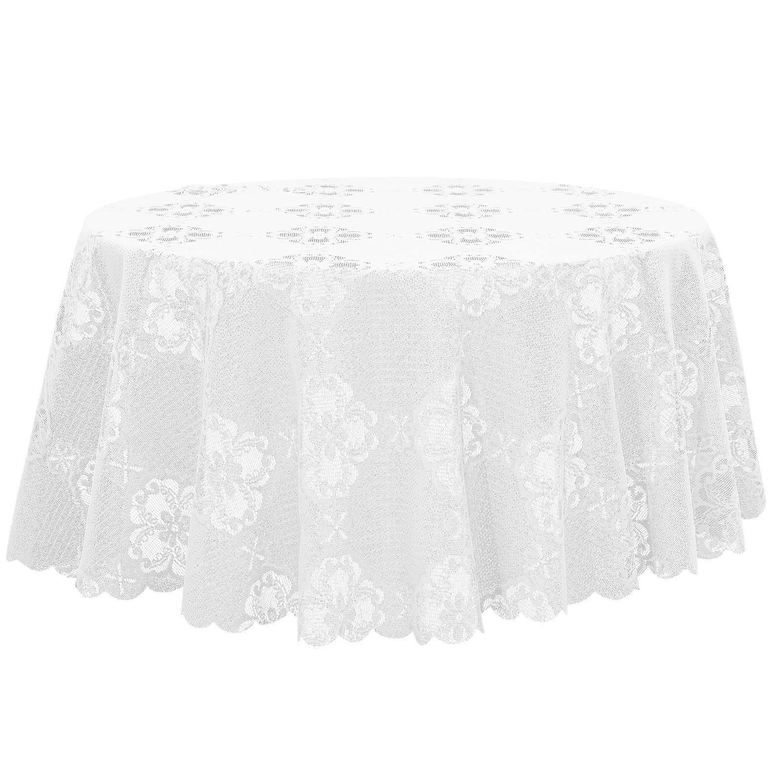 Rustic Lace Tablecloth for Round Tables Decorative Table Cover for Table Use