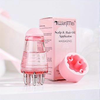 Scalp Oil Applicator, 6ml Mini Portable Spherical Hair Nourishing and Firming Massager, Metal Tip Liquid Comb for Hair Care