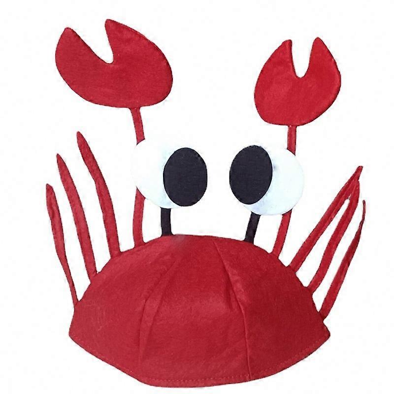 Hat, Adjustable Red Crab-Shaped