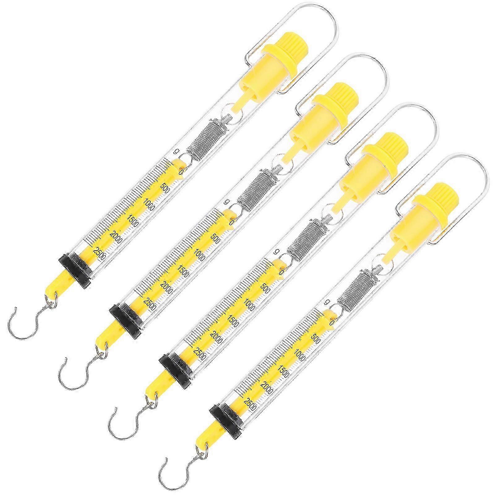 4Pcs Spring Scale Tubular Spring Scale Newton compatible withce Meter Dynamometer Hook Scale
