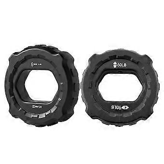 2PCS Fitness Finger Gripper Ring Silicone Hand Muscle Strengthener Ring Wrist Finger Trainer Exercise BlackHP
