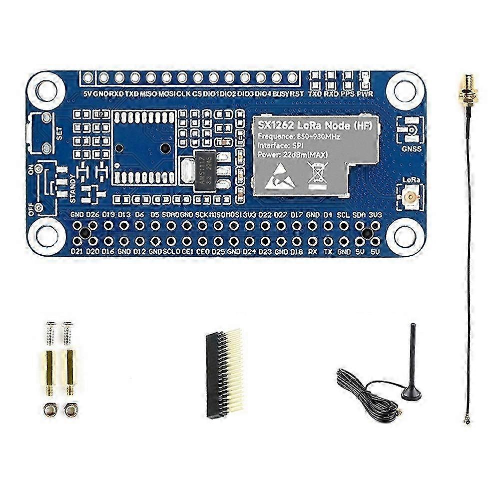 SX1262 868/915M LoRaWAN HAT Node Module compatible with Raspberry Pi with Suction Cup Antenna compatible with IoT Long-Range Communication