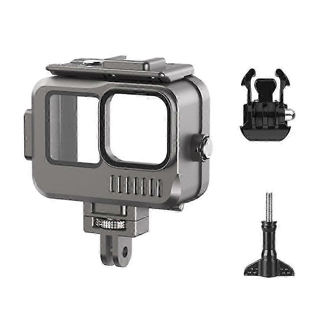 Diving Protective Shell Case With Mount Base & Screw compatible with Hero 11/10/ 9 Black