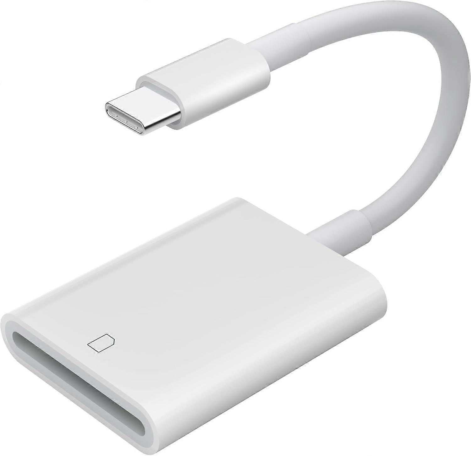USB C SD Card Reader, USB-C Memory Card Reader USB C to SD Card Adapter (White)