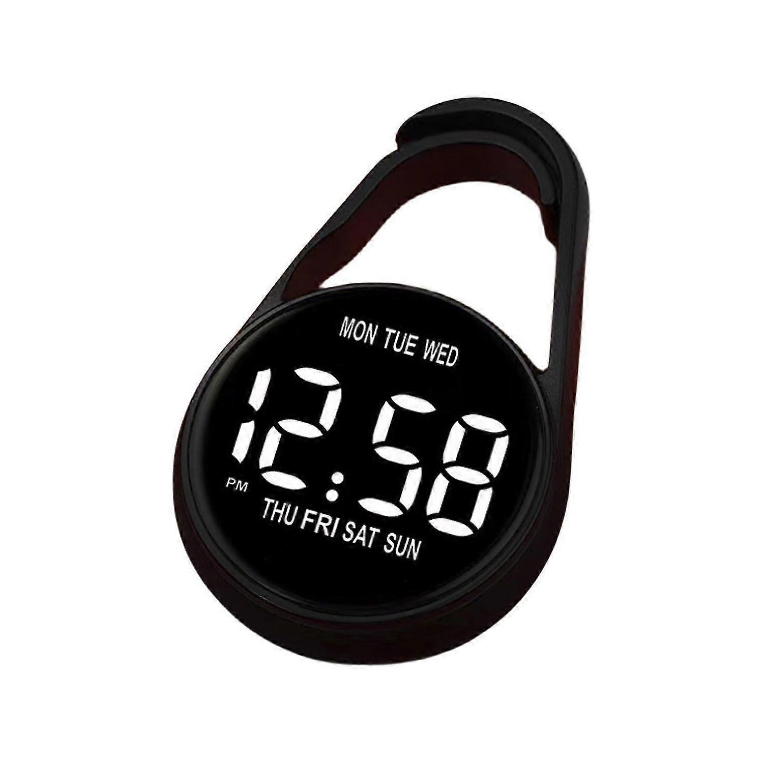 Compactly Waterproof Electronic Clock with Hook Features Touch screens Night lights Function For Learning Environment White