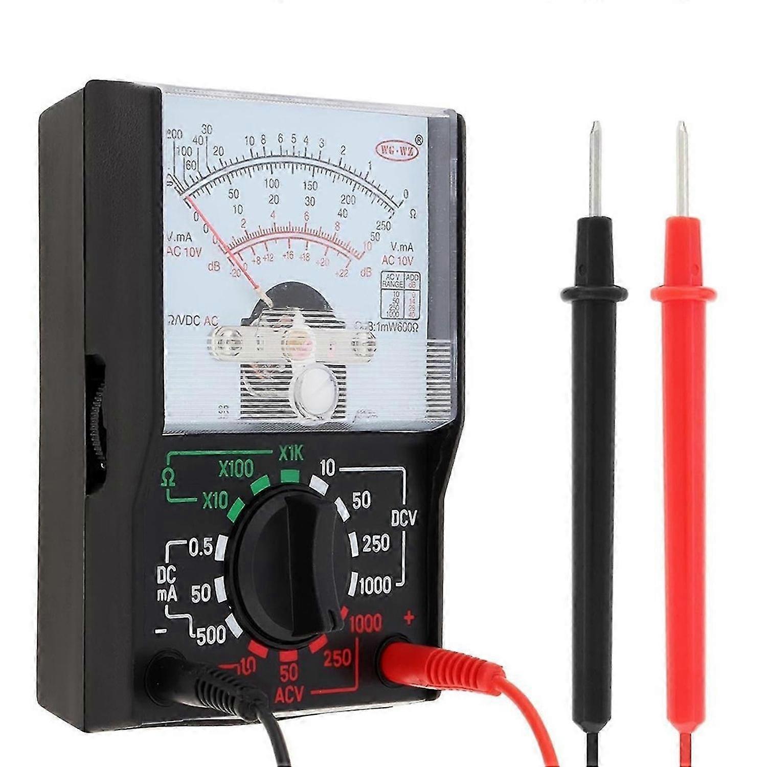 Multimeter, AC/DC Volt 1000V Voltmeter Amp Volt Ohm Spanningstester
