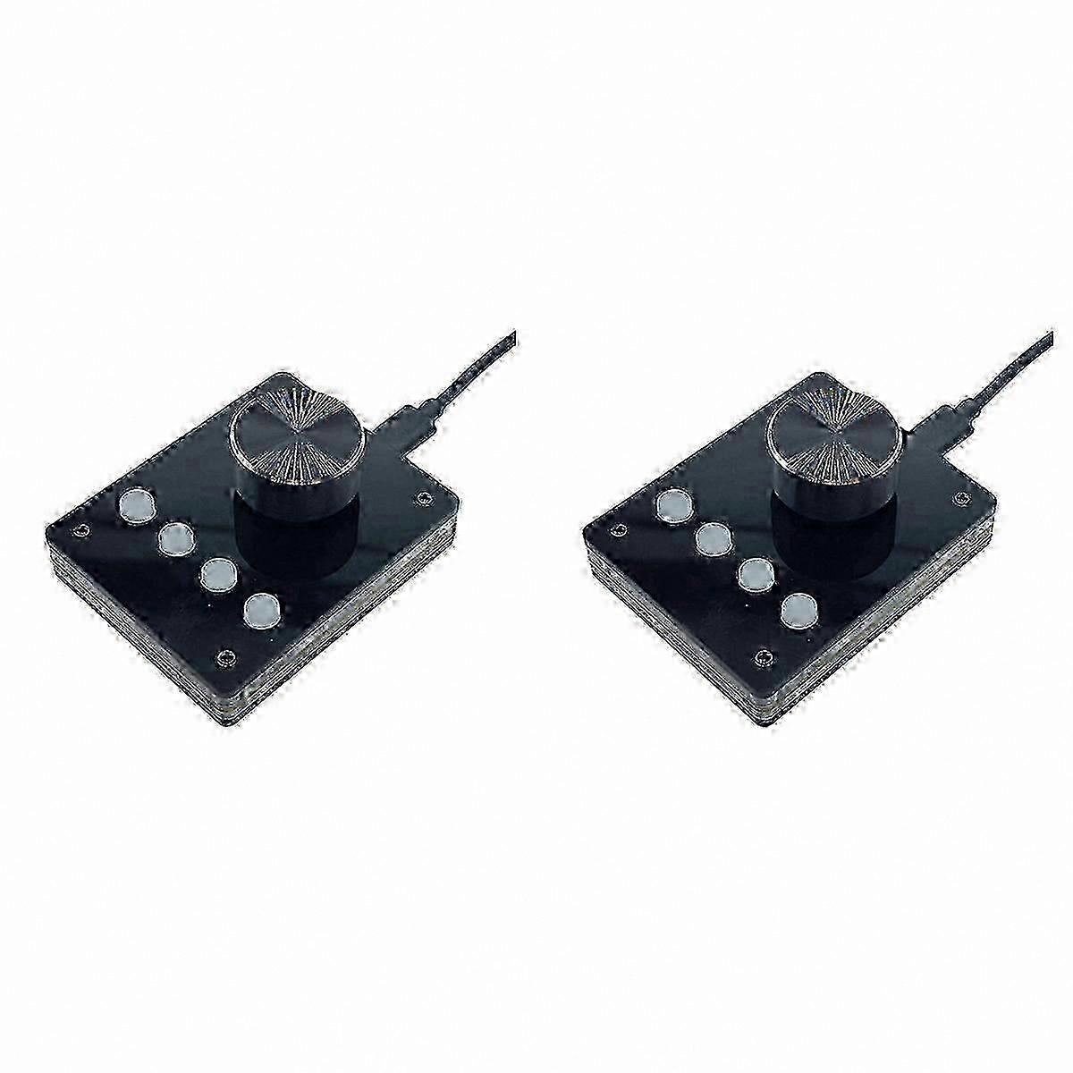 Programmable USB Keyboard with Volume Control Knob Mini Macro Keypad compatible with Multimedia Functions