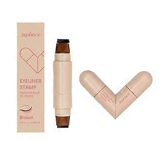 De Zephoco Brown dubbelzijdige vloeibare eyelinerstempelpen heeft een natuurlijke kleur, is soepel en gemakkelijk in gebruik om de eyeliner te verfijnen.