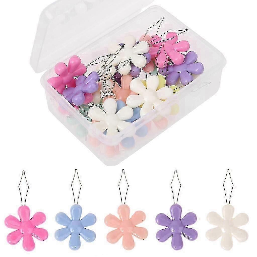 20pcs/box Flower Shape Wire Loop Needle Threaders Needlework Thread Guide Tool