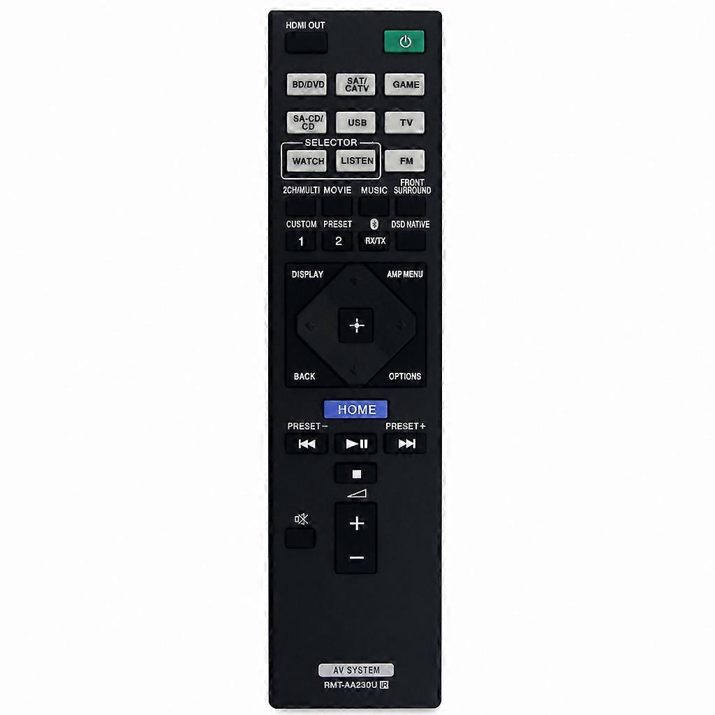 Replacement Remote Control Compatible with Sony AV System RMT-AA230U-QL