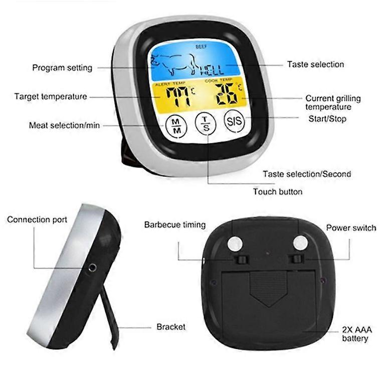 Digital Meat Thermometer for Oven, BBQ, Kitchen and Cooking