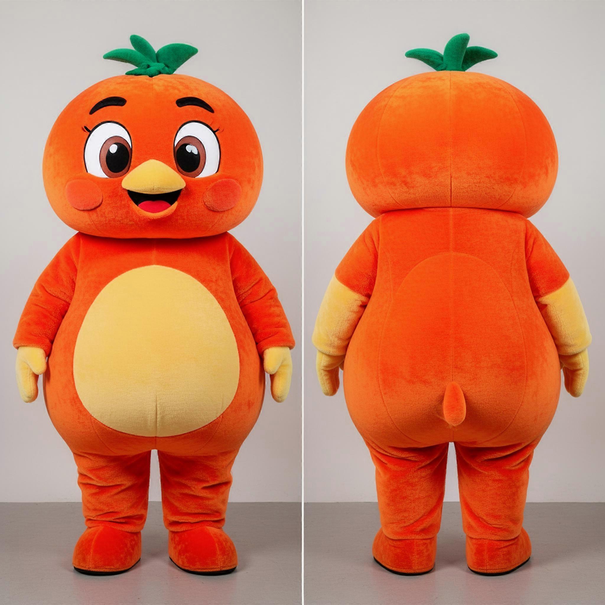 MASTICOT Velvety Orange Mini Mandarin Mascot