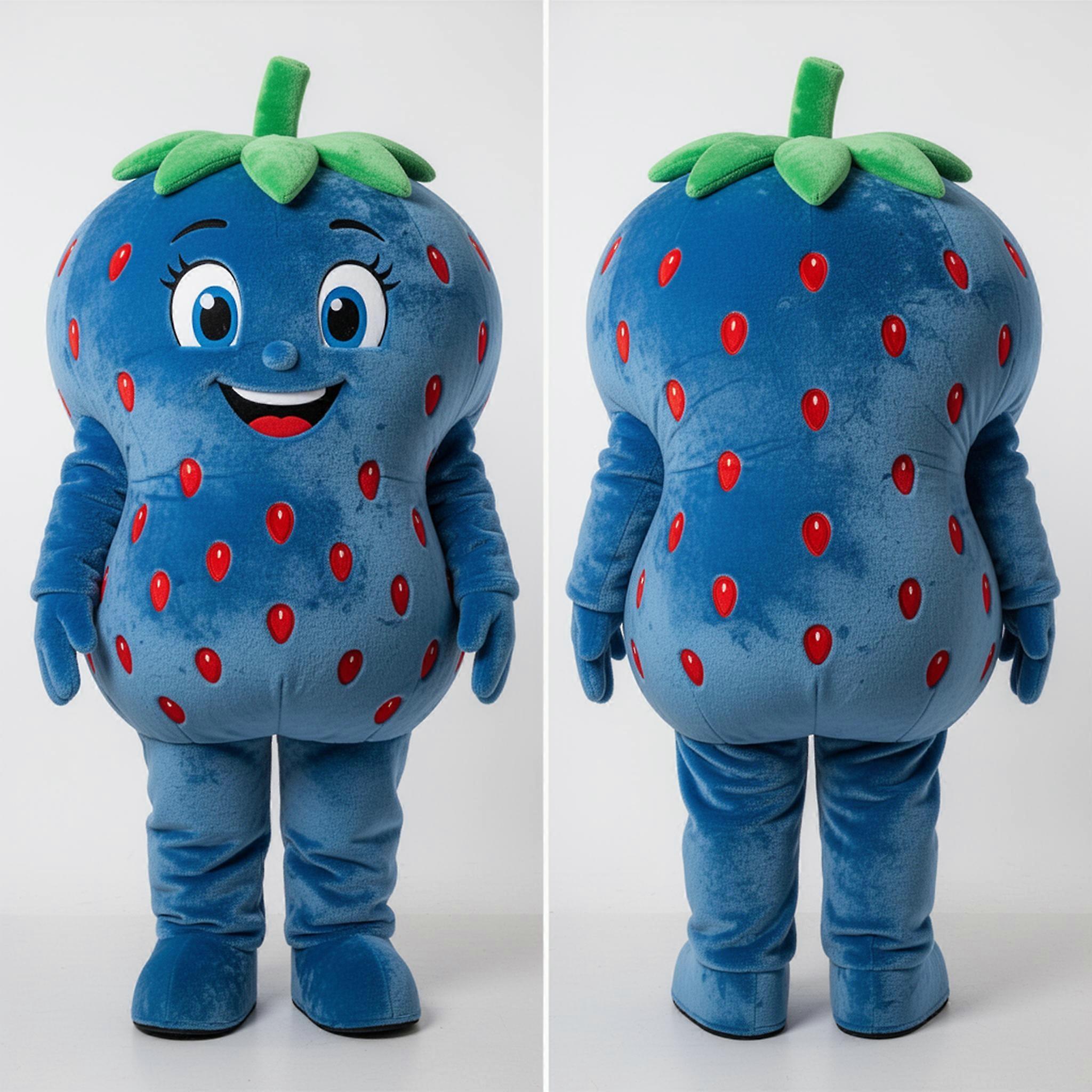 MASTICOT Vibrant Red Rounded Strawberry Mascot