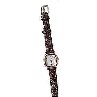 Kvinner Quartz Watch Vintage Square Dial Pointer Display Nøyaktig Justerbar Time-display Faux Leather