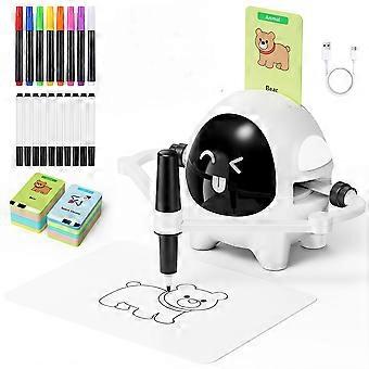 Intelligent Children'S Drawing Robot Early Learning Toy Educational Card-Playing Drawing Machine with 200 Cards and Pens