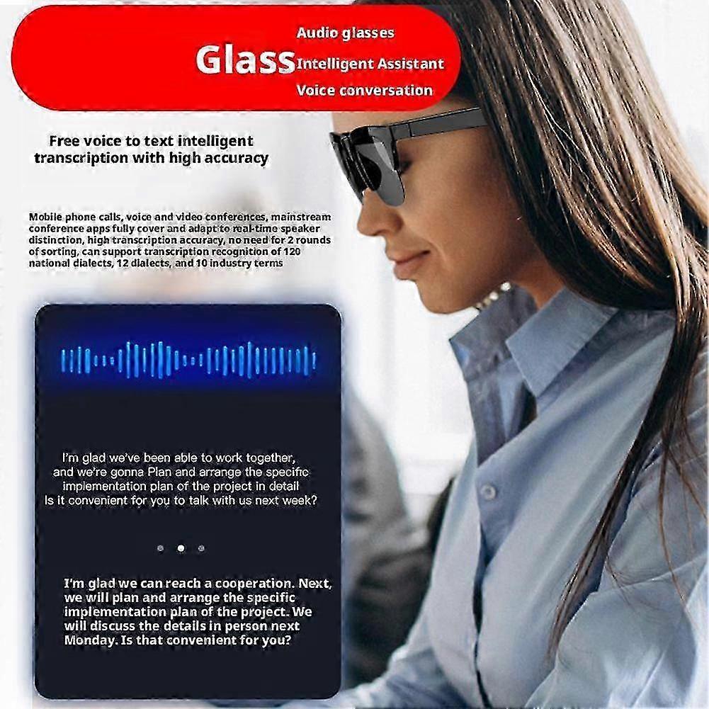 Wireless AI Language Smart Translator Glasses Headphone Language Translation