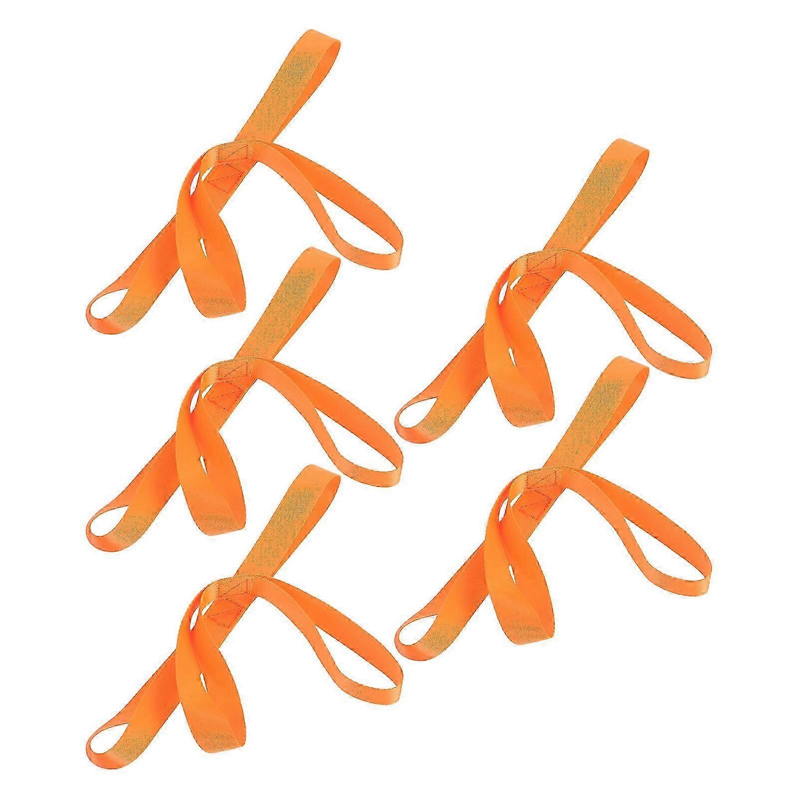 Heavy Duty Tie Down Loop Straps compatible with Motorcycle 10Pcs Orange Set