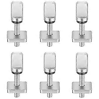 Surfboard Fin Screws 6 PCS Silver Stainless Steel Thumb for SUP Surf Longboard Paddleboard