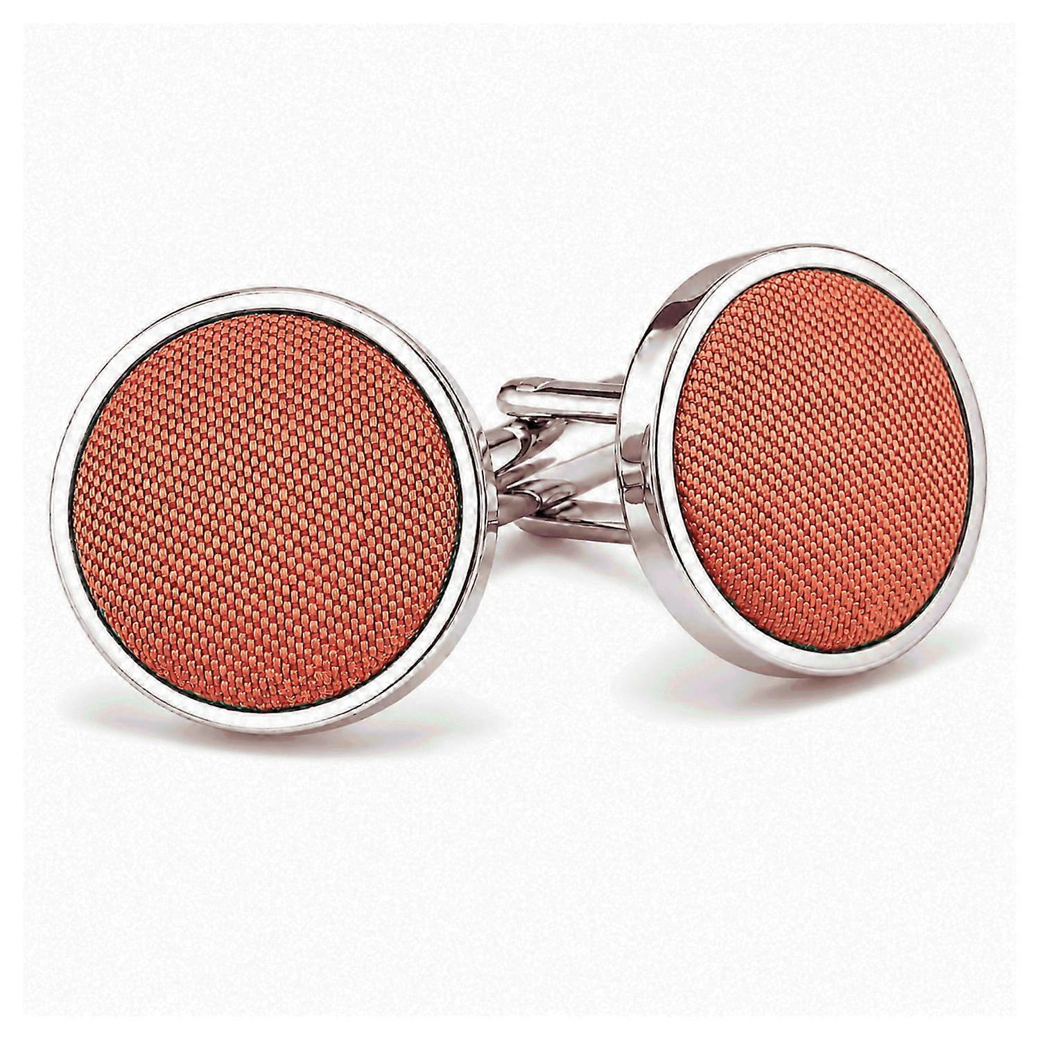 Copper Plain Shantung Cufflinks