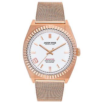 Jason Hyde acht Quarz Analog Damenuhr mit JH20016 Edelstahl Armband