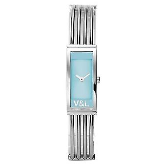 V & l tempo a quartz analog woman watch with stainless steel bracelet VL004204
