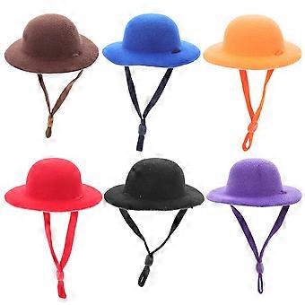 Pet Chicken Hats Cloth Tiny Pet Hats for Decor 6Pcs Mixed Color Decorative