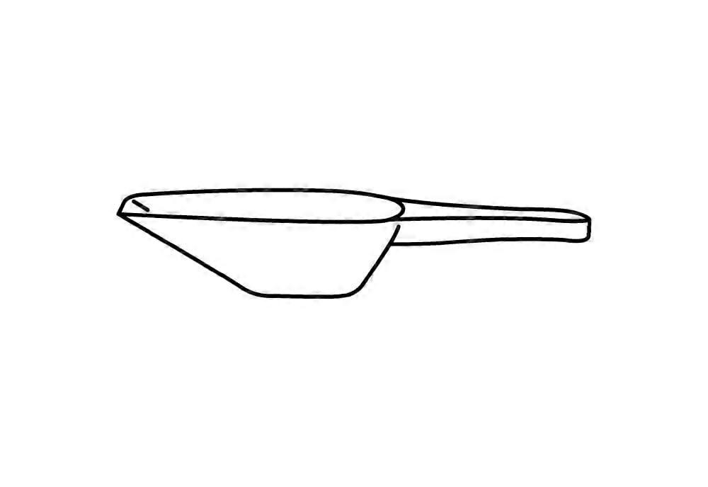 Aluminium schep, 310 mm lang, 500 ml