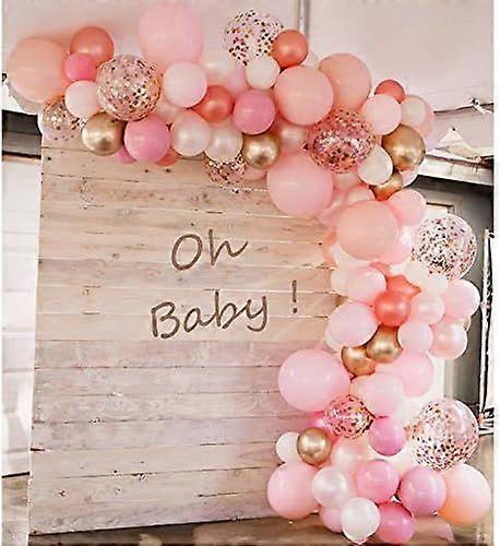 Pink Rose Gold Balloon Arch Kit