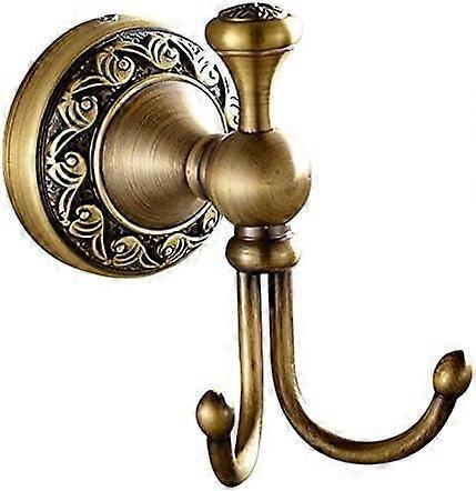 Double Vintage Brass Wall Hook