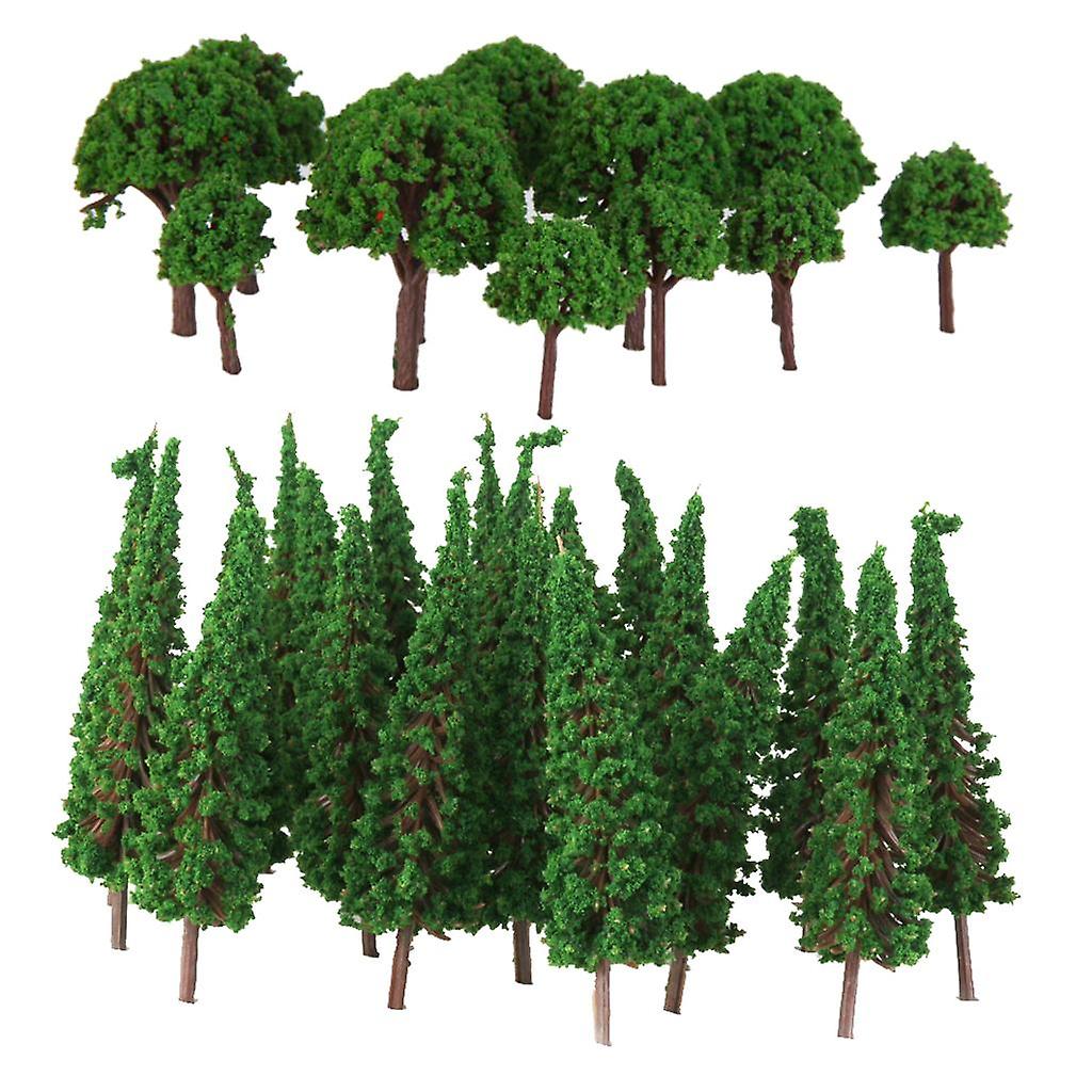 100pcs HO Z Sacle Green Tree Model for Train Railway Park Street Layout Toy