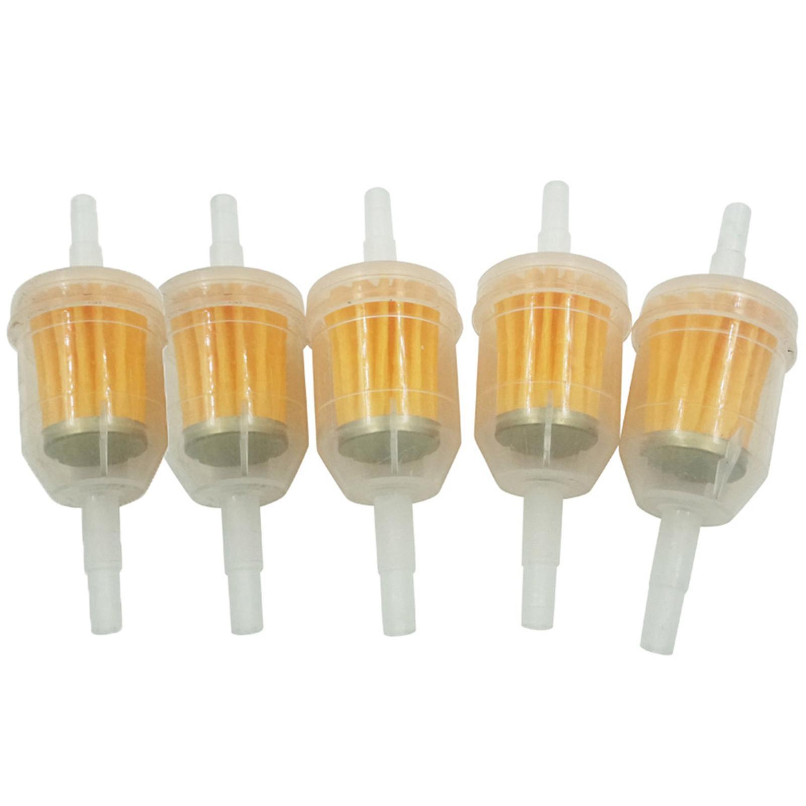 5pcs/set Universal Petrol Filters Durable Car Dirt Pocket Bike Oil Filter For Lawn Mowers Small Engines