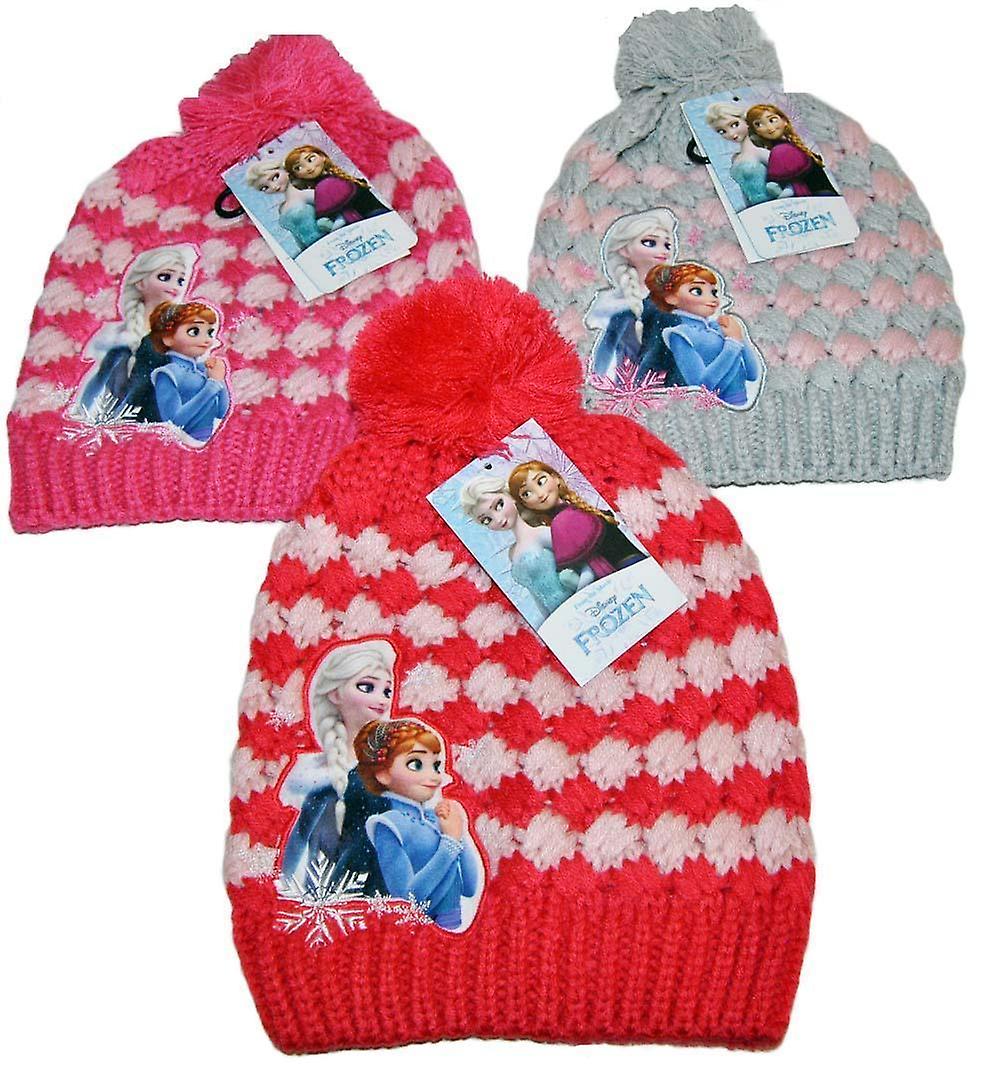 Frost/Frozen hattu tupsulla 52 cm Tummanpunainen