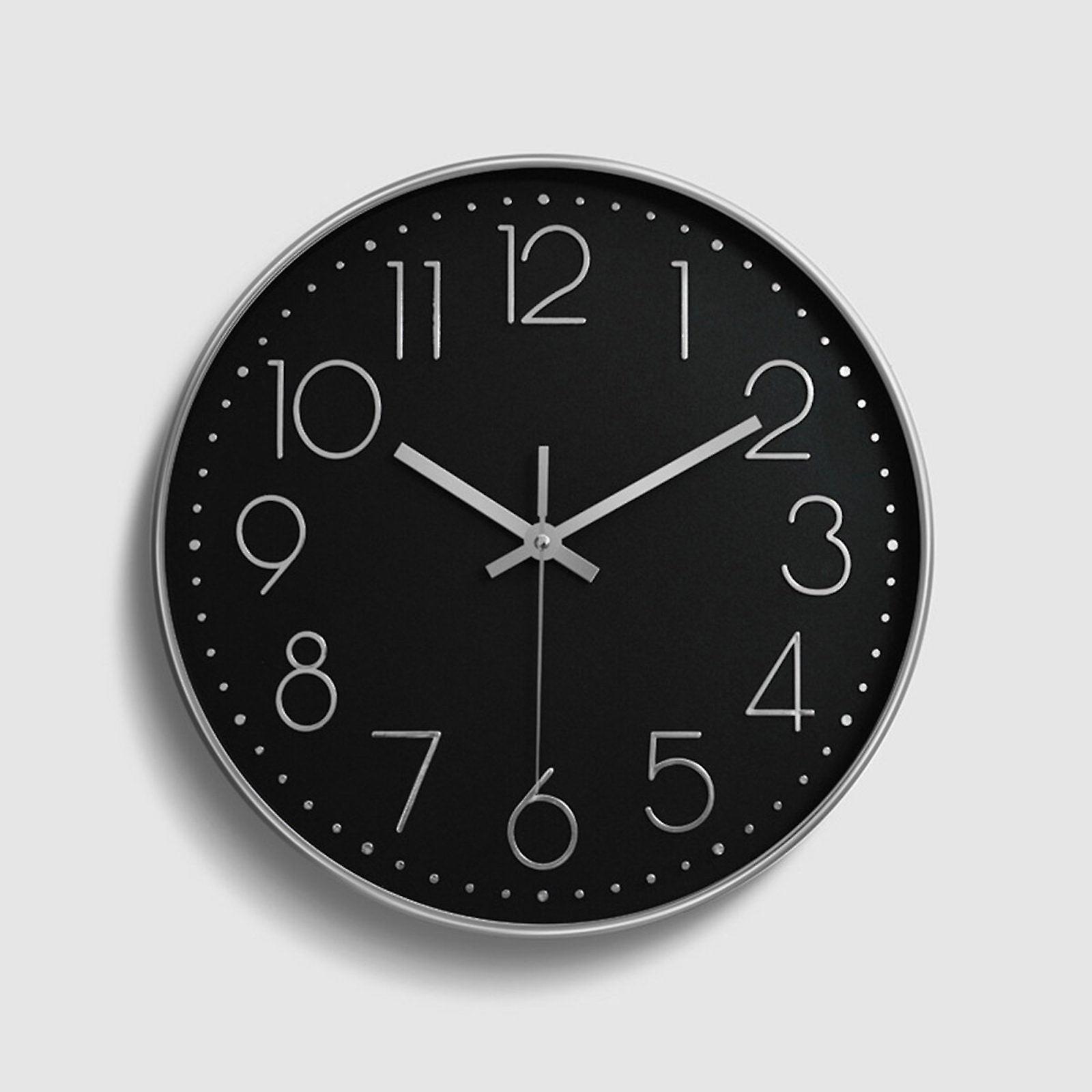 12'' 30Cm Modern Silent Non Ticking Quartz Battery Operated Home Wall Clock
