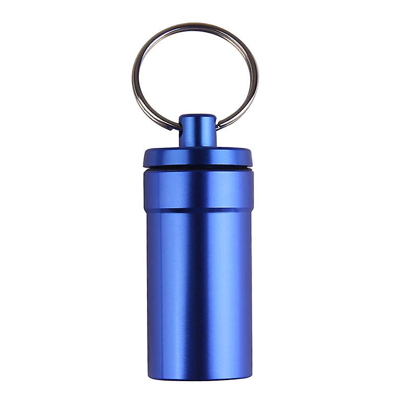 Pill Medicine Box Case Holder Container Capsule Key Ring Chain Waterproof   color randomly.