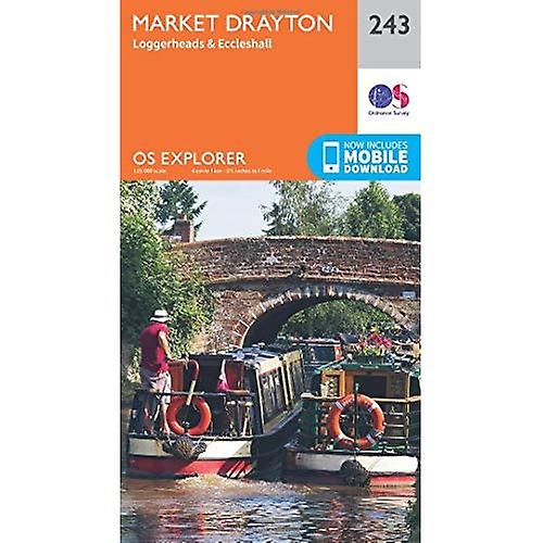 OS Explorer Map (243) Market Drayton, Loggerheads and Eccleshall