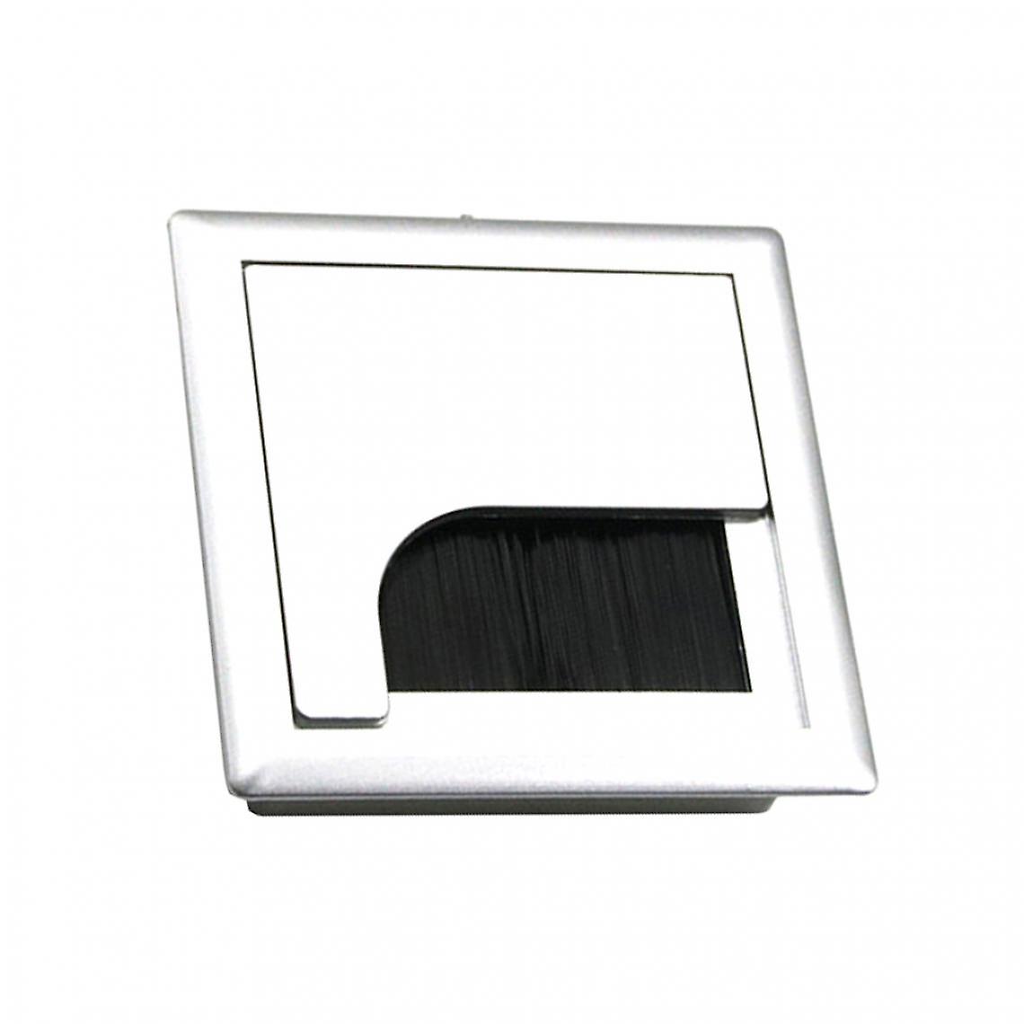 Aluminum Rectangle 8*8cm Computer Desk Table Grommet Cable Wire Hole