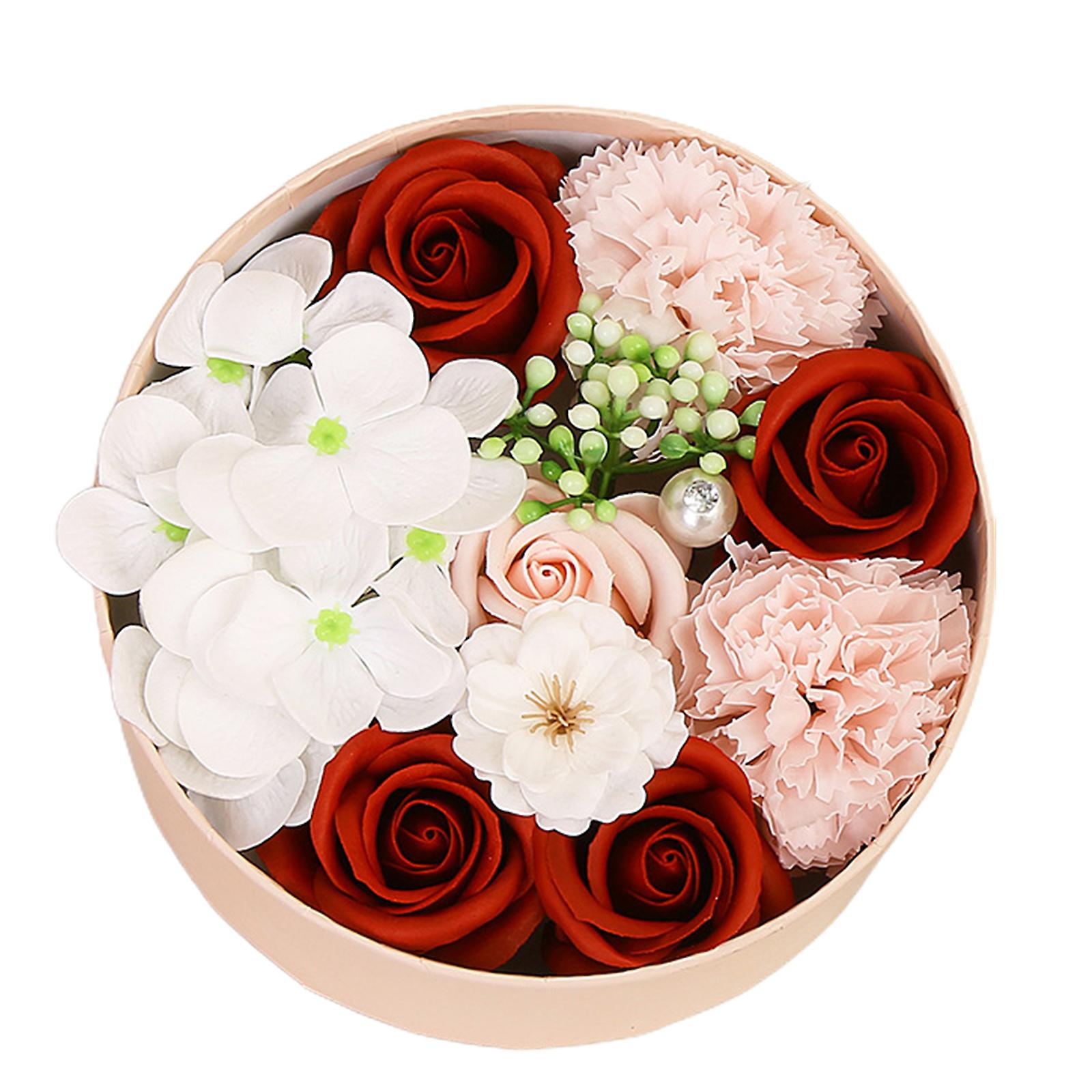 Săpun Floare Mic Rotund Set Trandafir Artificial Lux Floral Parfumat Trandafiri pentru Ziua Îndrăgostiților Ziua Mamei Plantă Ulei esențial Flori Cadou