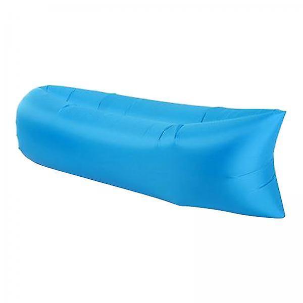 2xAufblasbares Sofa Luftbett Liege Stuhl Schlafsack Matratze Couch Hellblau