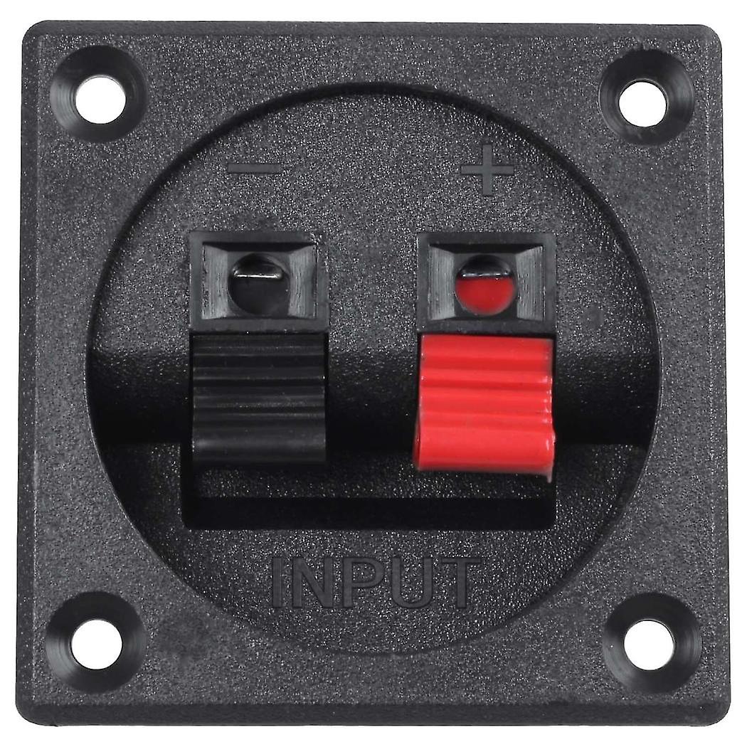Red Black Push In Type Square Design Speaker Terminal Plate 2position