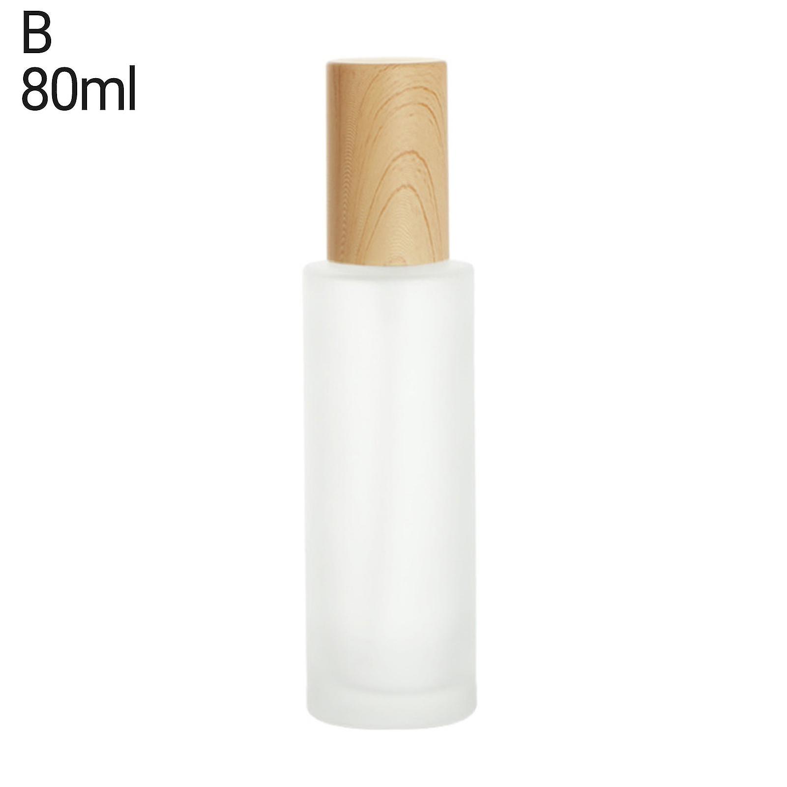 30ml/50ml/80ml/10g/20g/30g Empty Bottle Space-saving Matte Surface With Wood Grain Lid Glass Cosmetics Spray Bottle For Travel