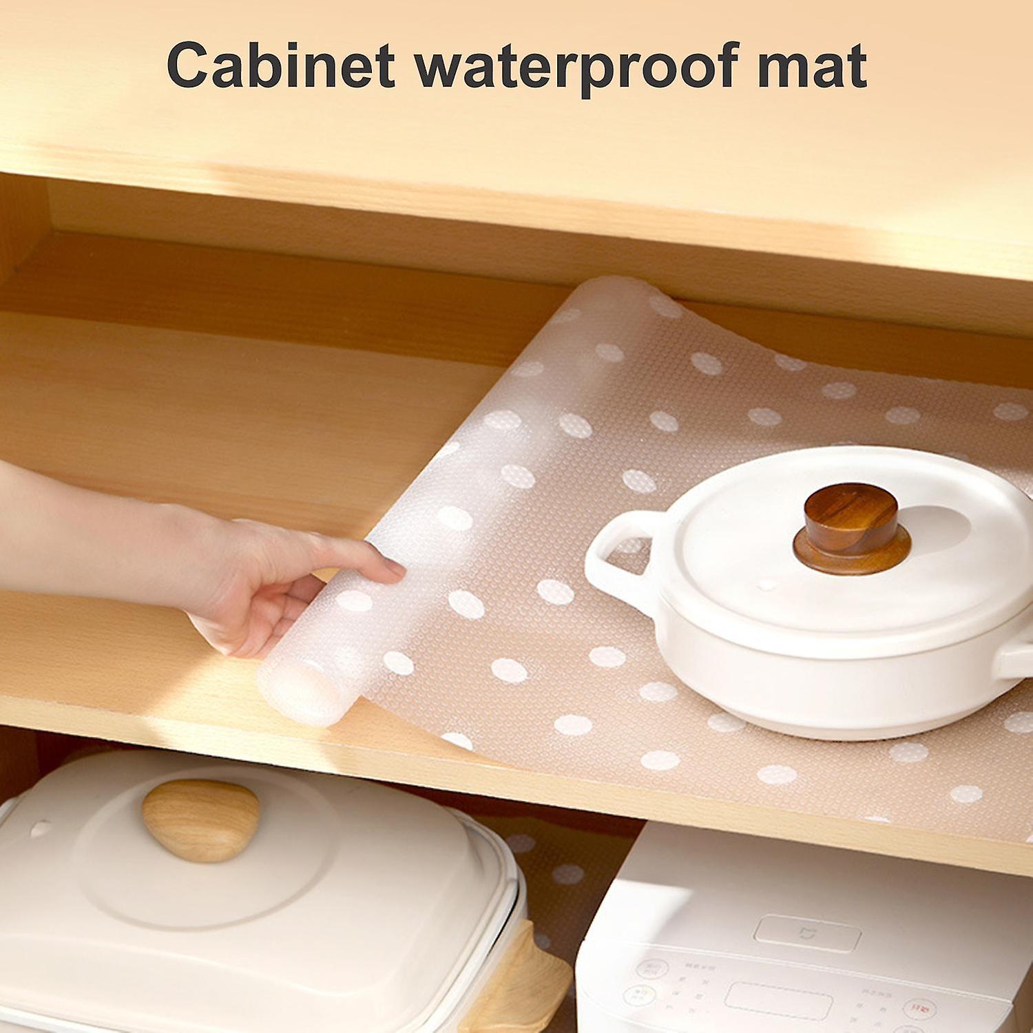 Cabinet Mat Cuttable Moisture-proof Waterproof Dot Printing Kitchen Shelf Liner Table Drawer Mat