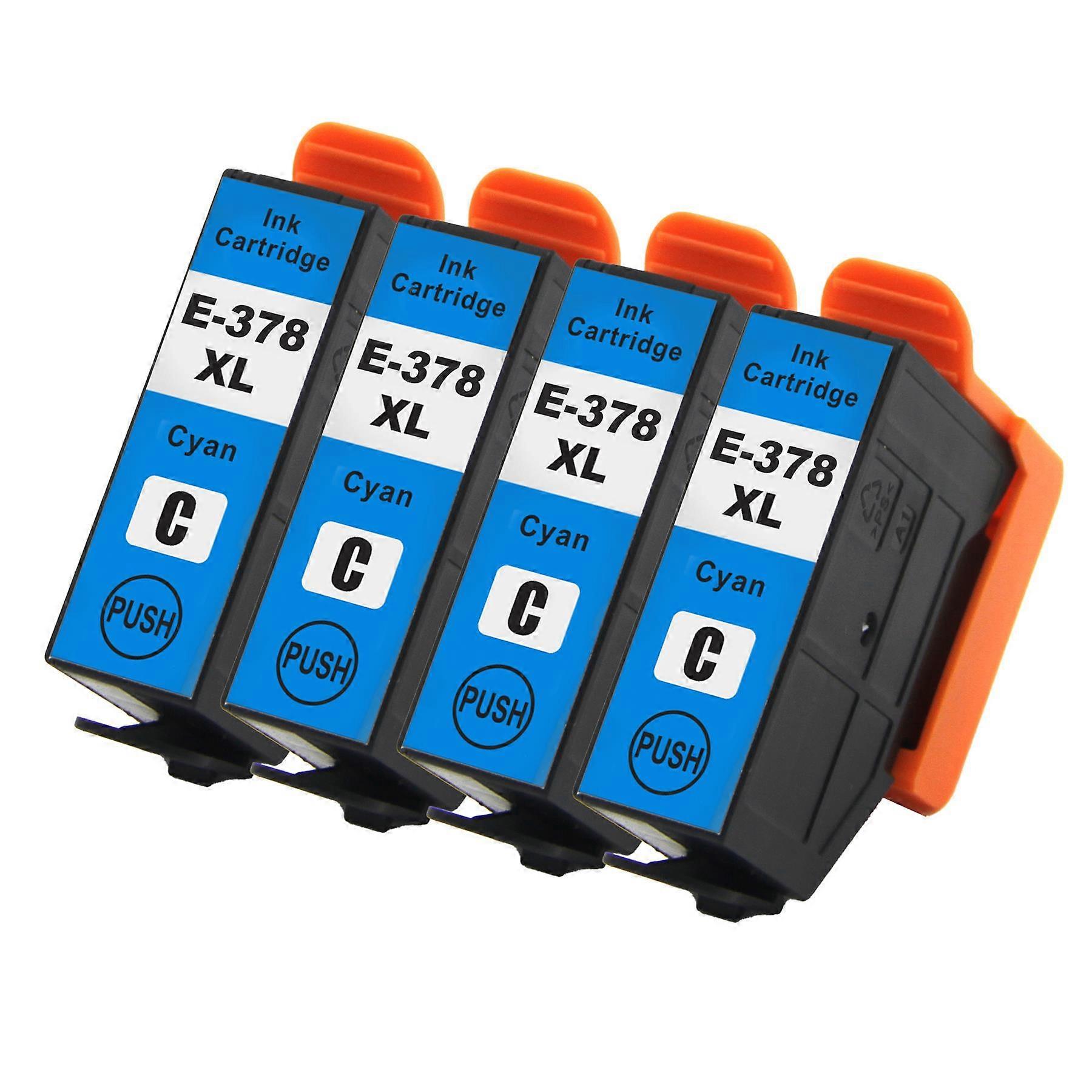 4 Cyan Ink Cartridges to replace Epson 378XLC Compatible/non-OEM from Go Inks