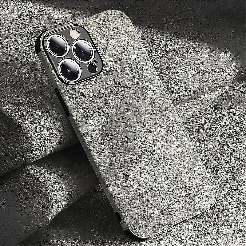 Lambskin Leather Phone Case Compatible Iphone 14 13 12 11 Pro Max Mini X Xs Xr 7 8 Plus Se Retro Solid Color Soft Silicone Cover Mobile Phone
