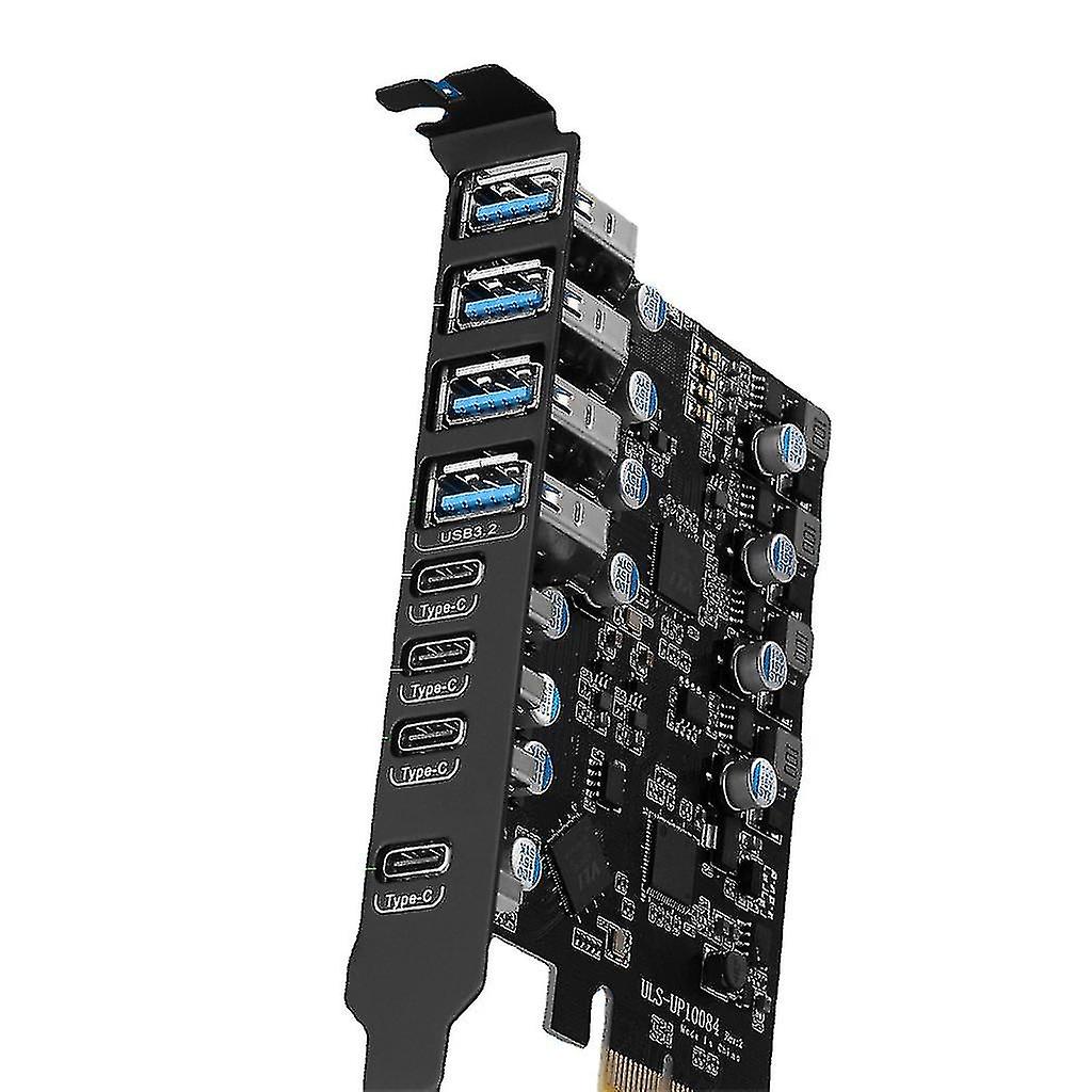 Carte d’extension Pci-e Usb3.0 8 ports USB3.1 Type-c X 4 & Usb3.1 Typea X4 Hub-