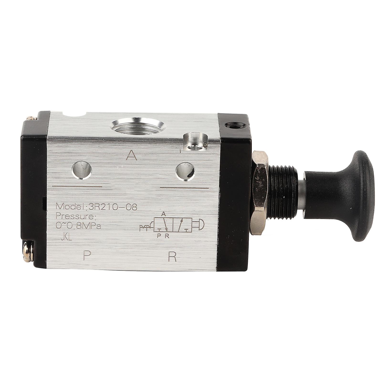 3R210-08 2 Position 3 Way Pneumatic Air Solenoid Valve Hand Lever Operated for Industrial Automation and Control