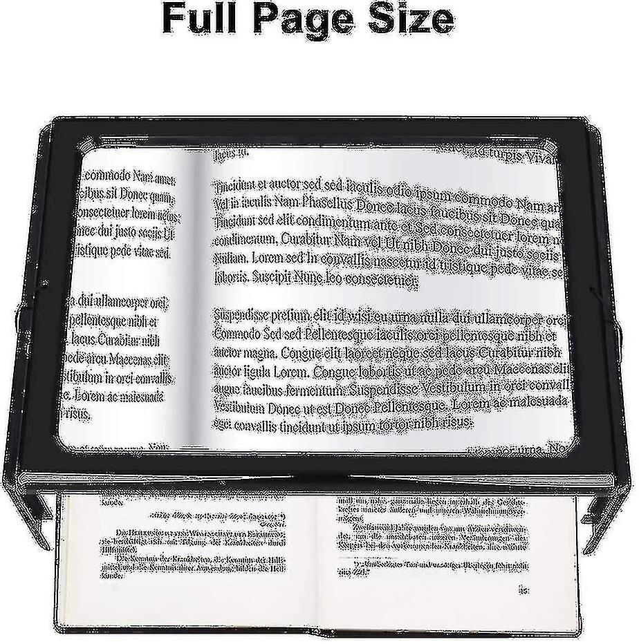 Magnifying Glass With Light, 3x Magnification Reading Magnifiers Reading Aid - A4 Rectangular Z
