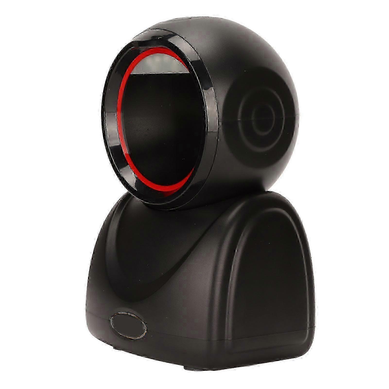 Desktop QR Code Scanner High Accuracy Fast Decoding CMOS USB QR Code Scanner for Shopping Malls Supermarkets Black