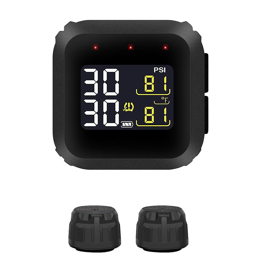 Wireless Tire Pressure Monitoring System External Sensors M3 Moto Motorcycle Real Time Tpms Waterproof Lcd Display
