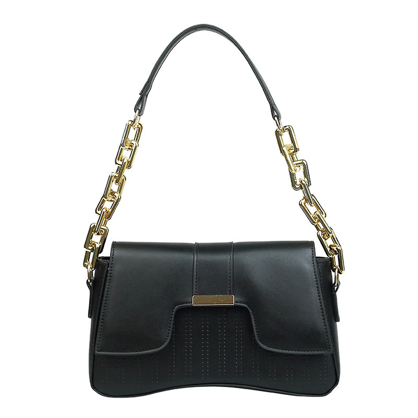 Handbag PU Simple Large Capacity Versatile Stylish Small Square Shoulder Bag for Work Shopping