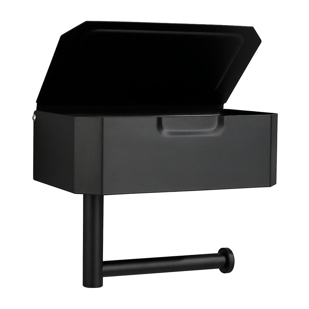 Wall-Mounted Stainless Steel Toilet Paper and Wipes Holder with Shelf